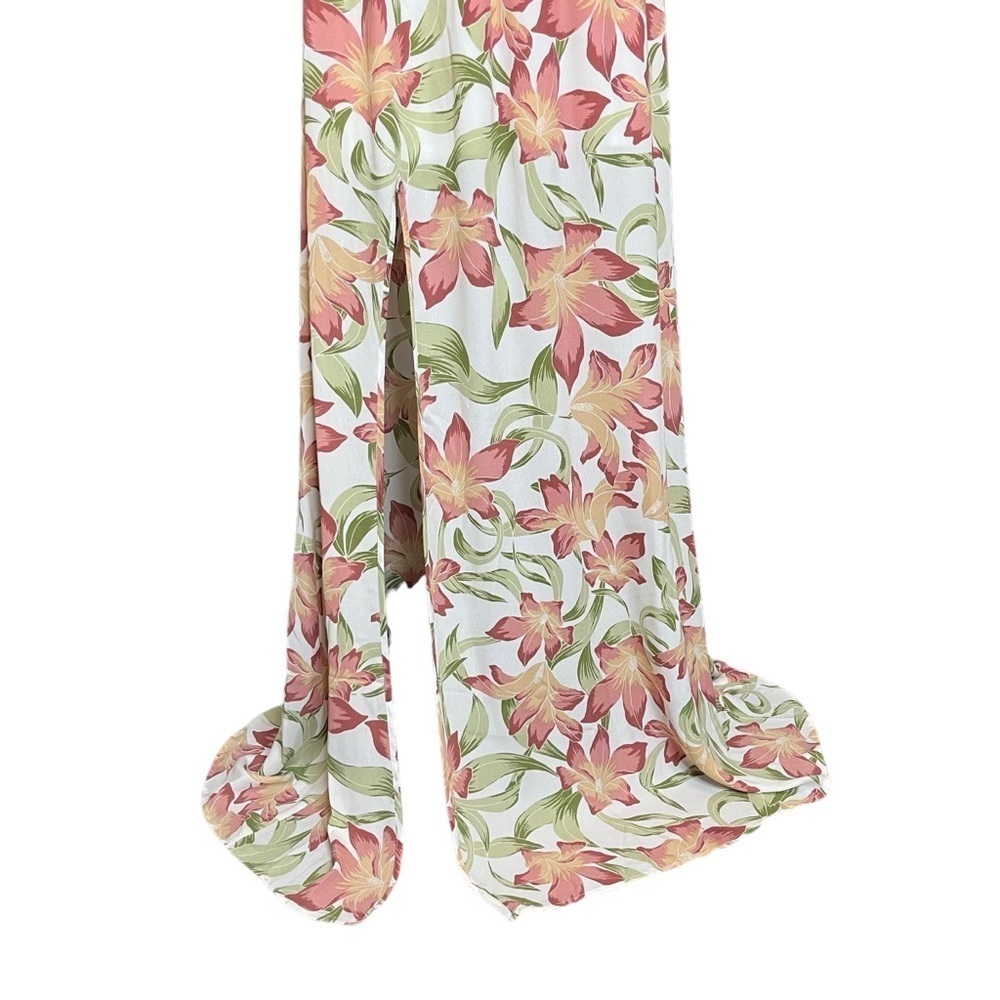 Show Me You MuMu NWT Heather Halter Maxi Dress in Lily Lady Pink and White XL - Picture 3 of 14
